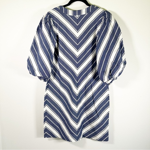 NWT $368 Kate Spade Preppy Cotton Coastal Cottage Striped Double Cloth Dress - Picture 3 of 12